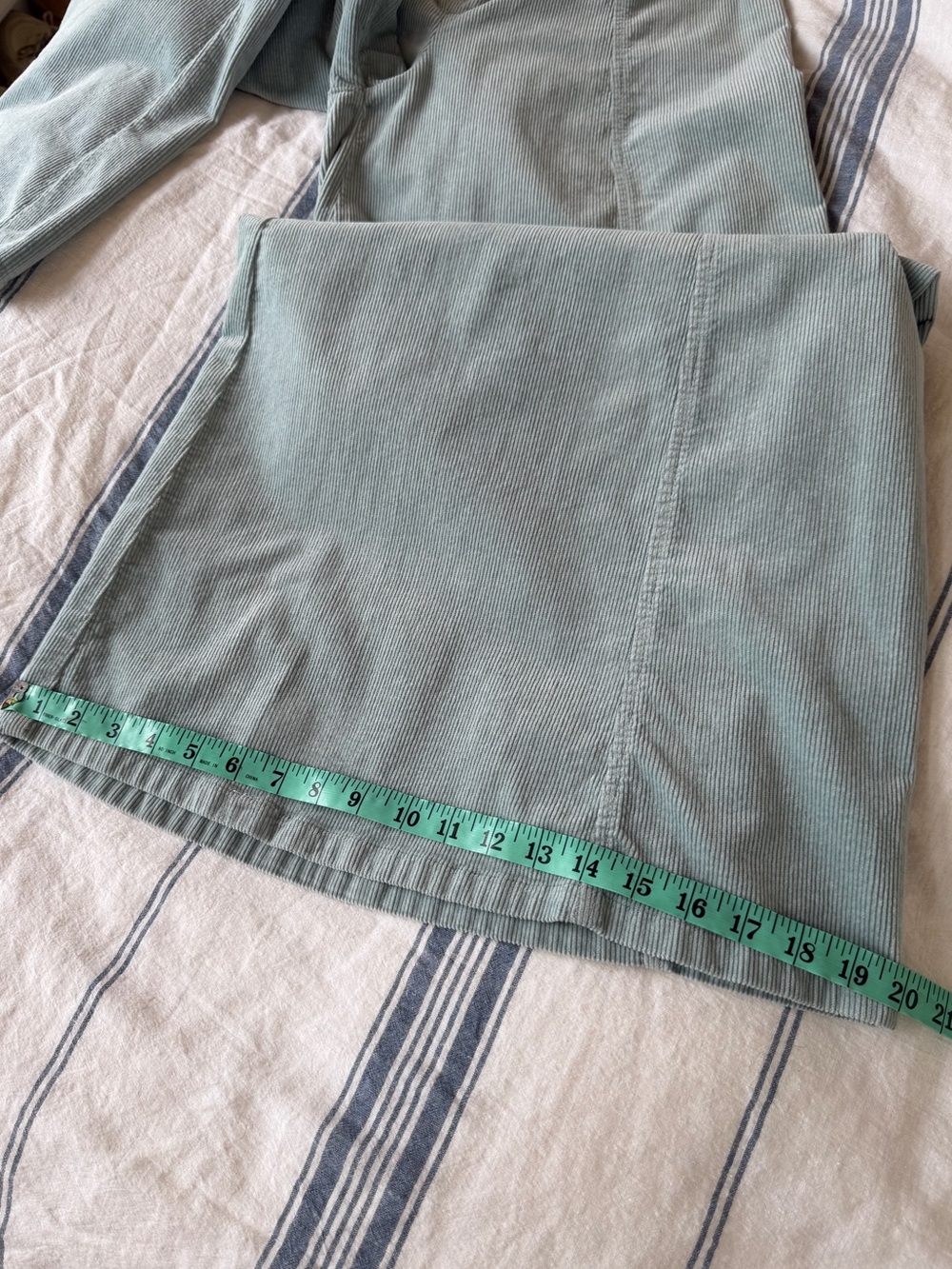 Anthropologie Ultra Wide Leg Corduroy Palazzo Trousers Pants Light Blue Size 8T - Picture 14 of 14